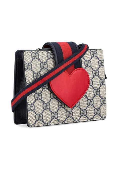 Borsa a Mano In Tessuto GG Con Cuore GUCCI KIDS | 793830-KAAAP9774